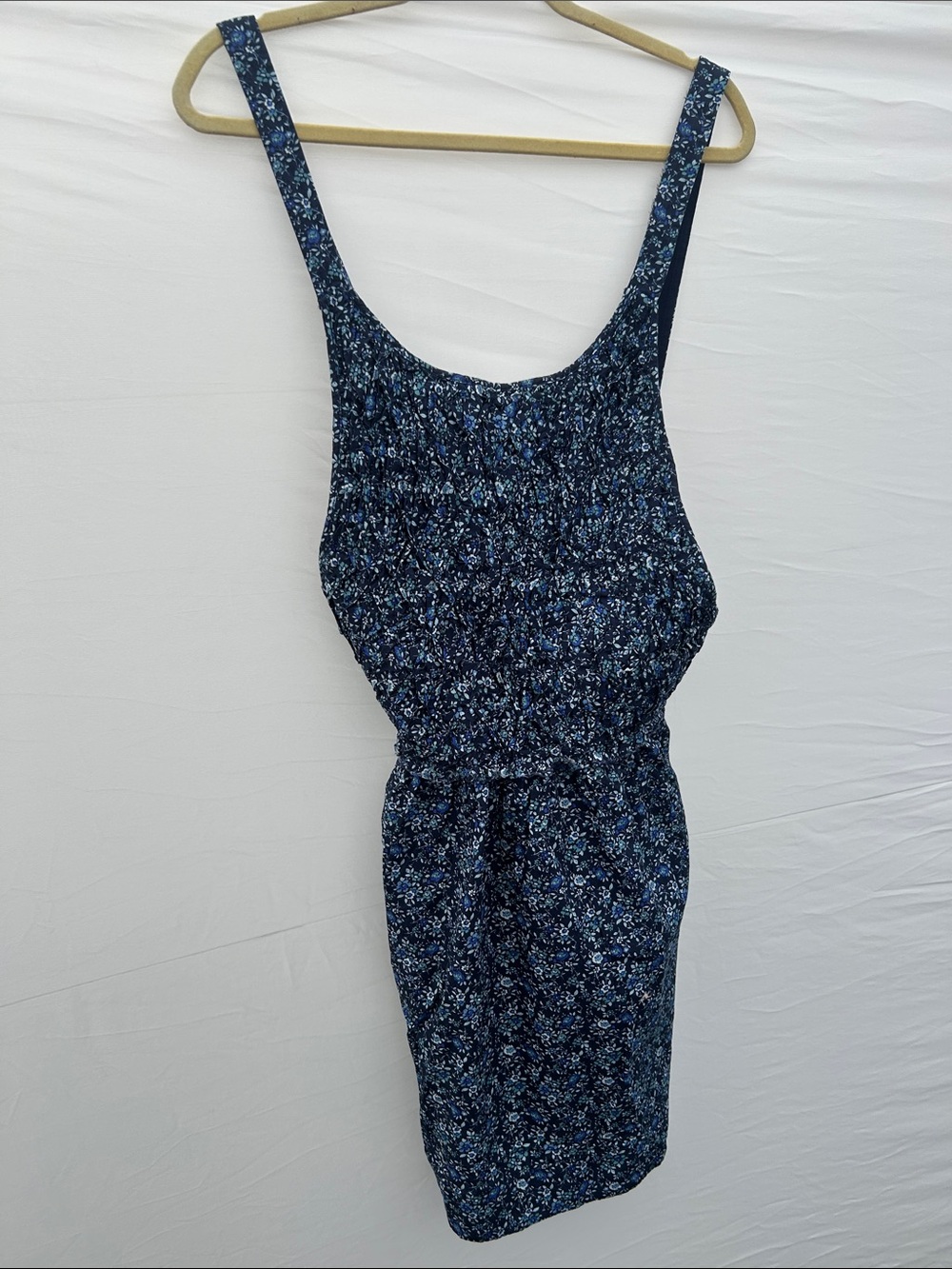 Free People Navy Blue Floral Smocked Sundress - Picture 5 of 9